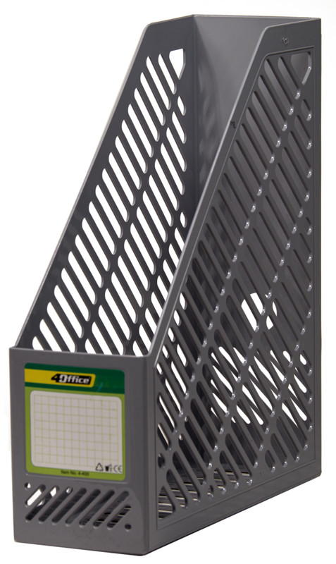 Лоток для паперів 4OFFICE (4-400), удароміцний пластик, на 1 відділення, сірий